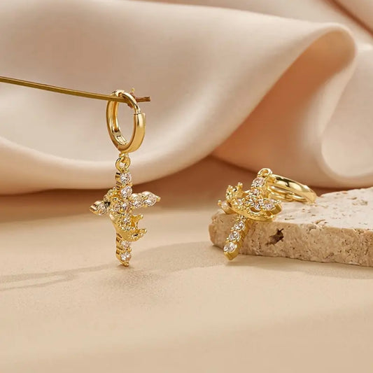 Crowned Earring 18k Gold Plated